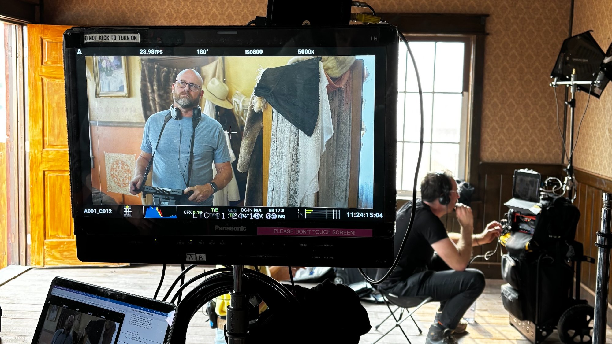 Michael Schilf on the set of The Wolf and the Lamb